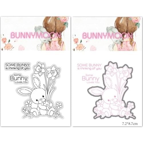 CH 2021 New Arrival Rabbit Metal Cutting Die and stamp For Scrapbooking Practice Hands-on DIY Album Decor Card Craft Die