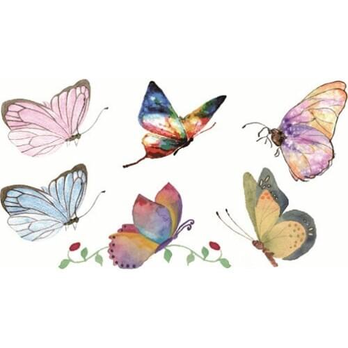 Colorfule 3d Butterfly Waterproof Fake Tattoo Stickers for Women Body Waist Art Water Tranfer Temporary Tatto Animal Tatoo