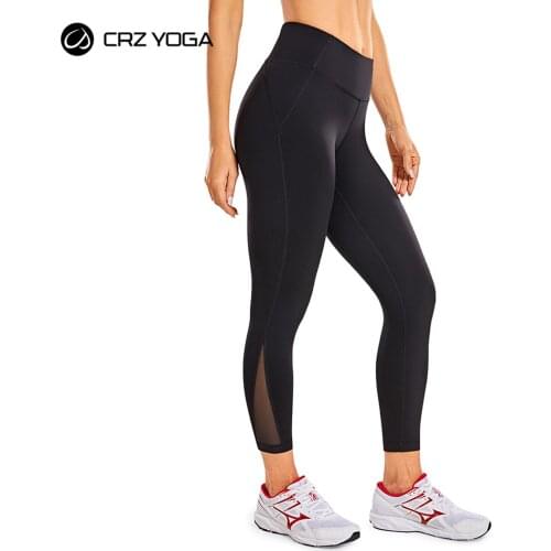 CRZ YOGA Naked Feeling I Capris with Zip Pockets 19''-Flame Mesh