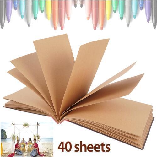 DIY Photo Album Handmade Scrapbook Photo Album For Baby Lovers Anniversary Gift Retro Pictures Album + diy Sticker Accessories