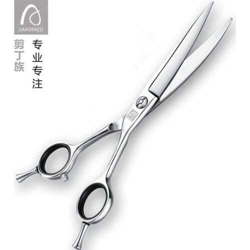 JIANDINZU Hairdressing Flat Shear Curved Shear Professional Genuine Hair Stylist Special Sliding Knife Japanese