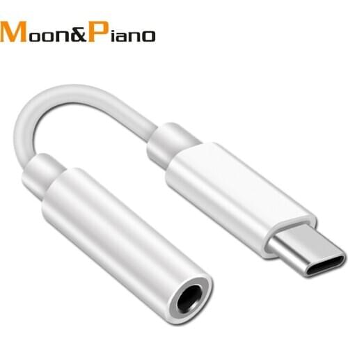 Type-C To 3.5mm Earphone Cable Male to Female Adapter Audio Transfer Cord Lightweight Play Music Video Call Converter Cables