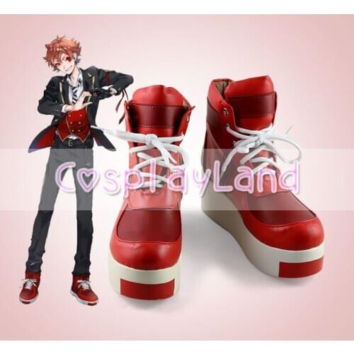 Villains Academy Adventure Game Rose Kingdom Heartslabyul Ace Trappola Cosplay Shoes Boots Men Red Shoes Costume