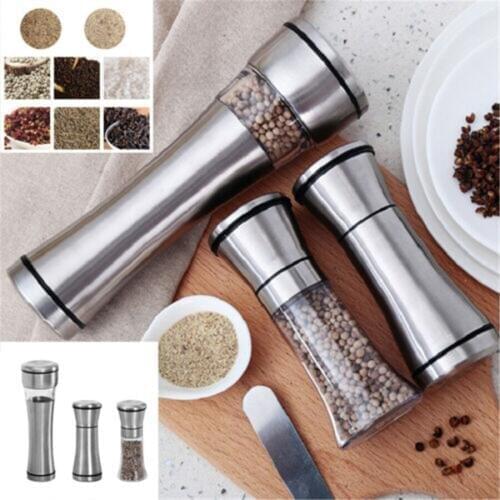 Home Stainless Steel Manual Salt Pepper Spice Mill Grinder Kitchen Hand Tool