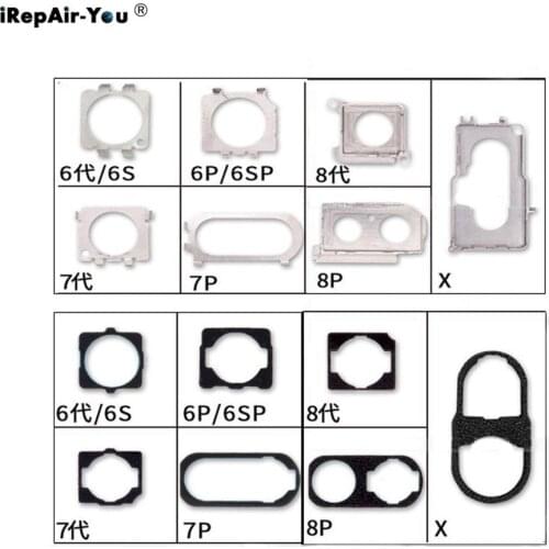 2Set Back Camera Holder Metal &Shockproof Shielded Foam For iPhone 11 X XR XS Max 8 7 6 6s Rear Camera Sponge Gasket Adhesive