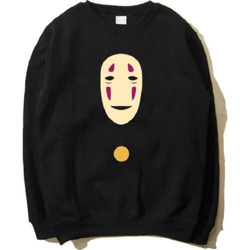 Unisex Spirited Away Harajuku ogino chihiro Pullovers Hoodie No Face man Cotton Hoodie Sweatshirts Jacket Coat