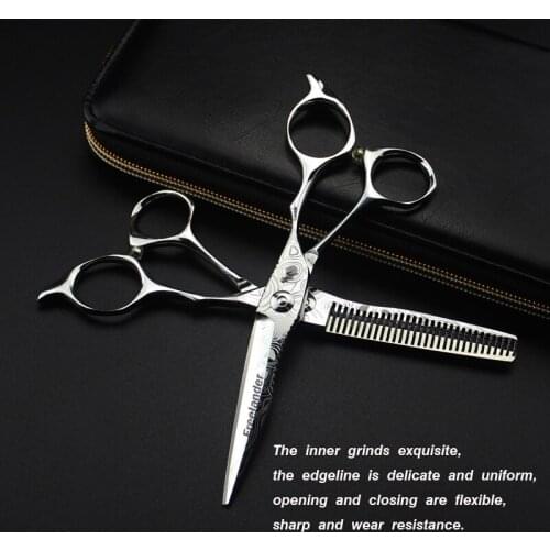 6.0 Inch Damascus steel Hairdresser Scissors Set Salon Hair Cutting Thinning Shears Barber Haircut Styling Tools 440c