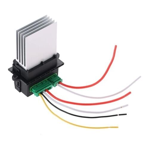 Mtsooning Heater Fan Control Module Blower Resistor + Plugs Wire 27150-ED70A For Peugeot Citroen Megane II Clio 3