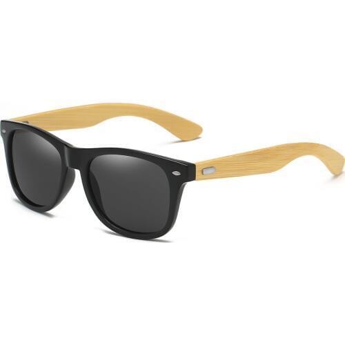 Natural Bamboo Legs Sunglasses UV400 Polarized Sun Glasses Frames Photochromic Night Vision Vintage Sunglass for Women Men