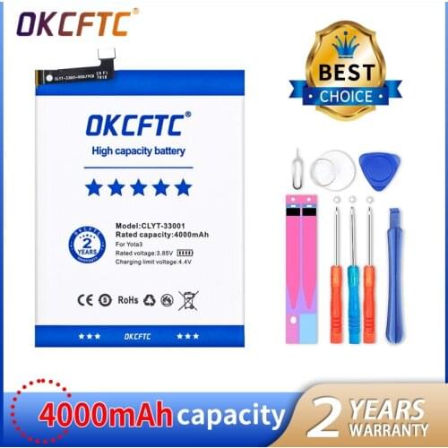 4000mAh New Original Rechargeable Genuine Battery CLYT-33001 For YOTA 3 Cell Phone