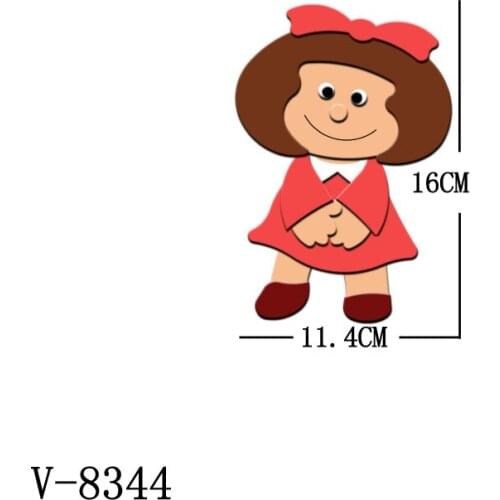 New girl Wooden Dies Cutting Dies Scrapbooking /Multiple Sizes /V-8344