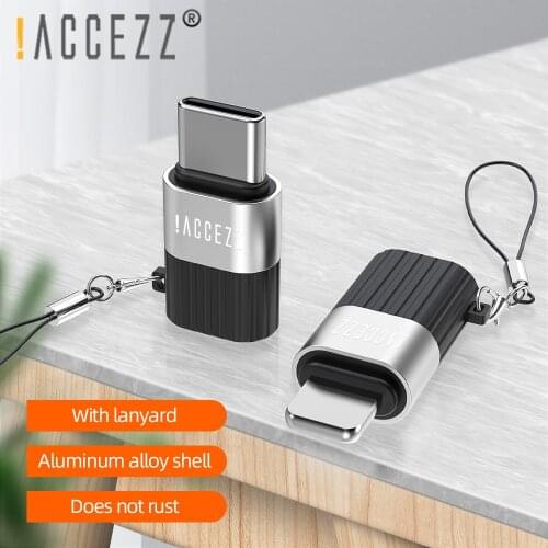 !ACCEZZ OTG USB C to Micro USB Adapter Fast Charging For iPhone Samsung Charger Data Cable Converter Lighting to Type C Adapter