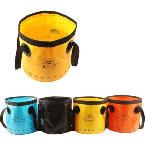 10/20L Portable Folding Fish Wear Bucket PVC Fish Water Storage Bags Fishing Accessories Tackle with Handle