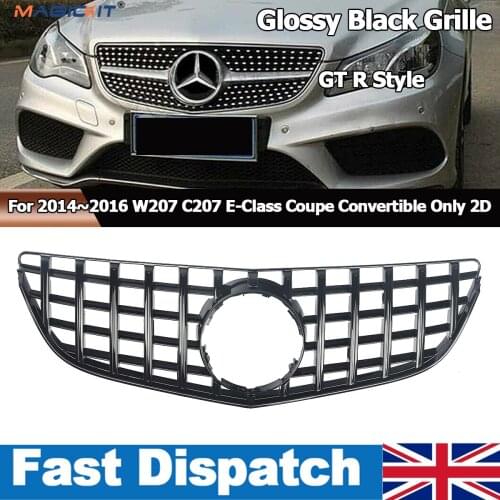 MagicKit BLACK EDITION GT FRONT GRILL GRILLE FOR MERCEDES E CLASS W207 C207 COUPE 13-17
