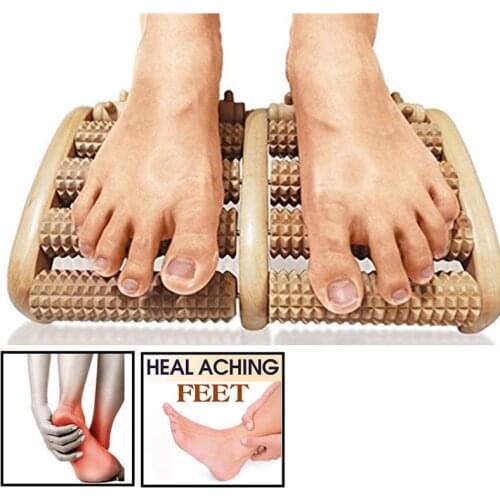5 Raw Wooden Foot Roller Wood Care Massage Reflexology Relax Relief Acupressure Massager Spa Anti Cellulite Foot Massager Care