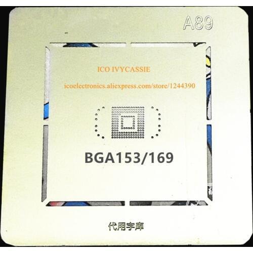 For BGA153/169 emmc emcp ufs BGA Stencil Anti Drum-up BGA Direct Heating Template Thickness A89