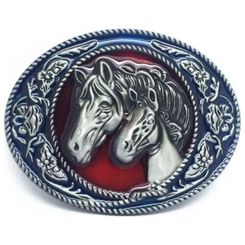 Vintage gothic horse blood rose flower belt buckle western cowboy belt buckles for men women waistband decoration accessories