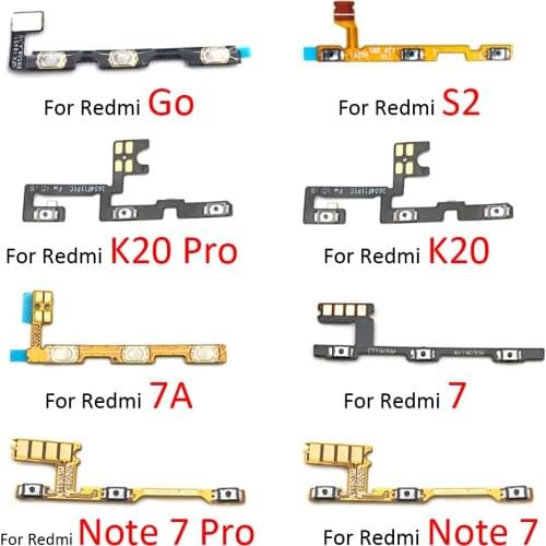10pcs/lot，Volume Button Power Switch On Off Key Flex Cable For Xiaomi Mi A3 9 Lite 9T Redmi Go 7 7A S2 Note 7 K20 Pro