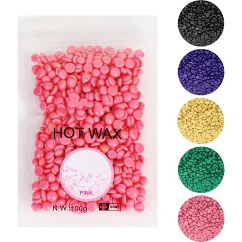 100g Depilatory Film Hard Wax Pellet Brazilian Beans For Body Hair Removal No Strip Waxing Beads Legs Shaving Epilation TSLM2