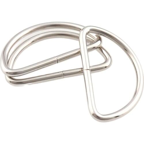 12pcs 1.5inch Metal D rings Clasp Belt Buckle Leather hardware bra hook Package accessories Webbing 38mm