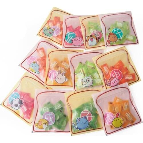Cute Zodiac 12 Style Cartoon Animal Ziplock Bag Candy Biscuit Food Packaging Earring Jewelry Gift Packing