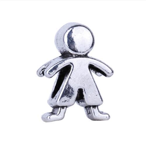 20PCS Silver plated Big hole DIY beads cool boy charms pendant Fit roll necklace/Bracelet/bangle women jewelry charms beads S26