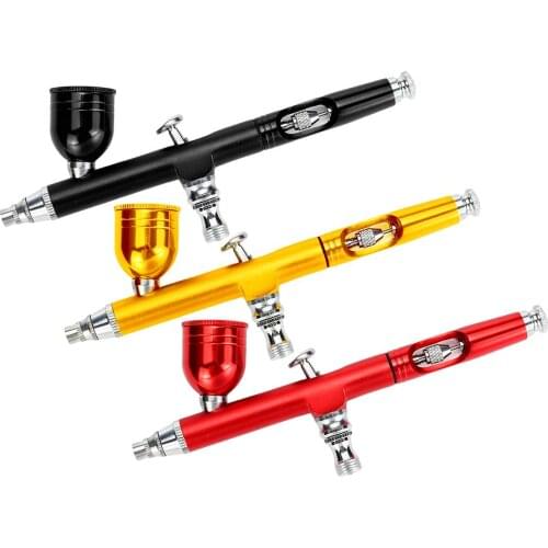 Airbrush Tool Dual Action Gravity Feed 0.3mm Nozzle Spray Gun Cake Decorating Brushes For Nail Manicure With Wrench Straw