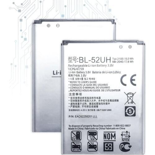 BL-52UH Battery for LG Spirit H422 D280N D285 D320 D325 DUAL SIM H443 Escape 2 VS876 L65 L70 MS323 2040mAh +Tracking Number