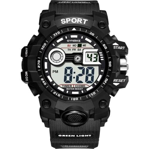 New mens sports electronic watch multifunctional outdoor luminous mens sports waterproof watch large screen sports mens watch