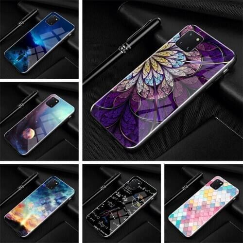 For Samsung NOTE 10 Lite Case Glass Hard Phone Back Cover Cases for Samsung Galaxy Note10 Lite 2020 N770F Case Bumper Funda para