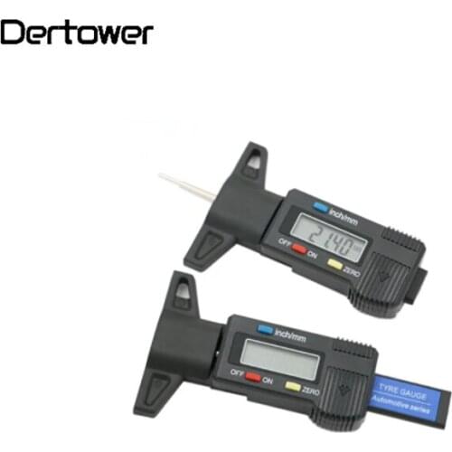 Black High-Precision Digital Tread Depth Gauge For Car 0-25.4MM Tyre Gauge Tire pressure Wear Detection Car Safety Measurer Tool