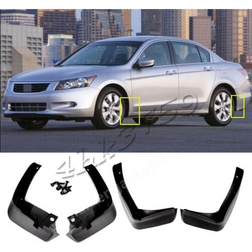 For Honda Accord 2008-2012 plastic Mud Flaps Splash Guard Mudguard Fenders Trim Car modification Auto parts