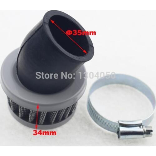 Gauze 35mm Air Filter Bent Neck Tube For Motorcycle Scooter ATV Quad Dirt Pit Bike 50cc 110cc 125cc New