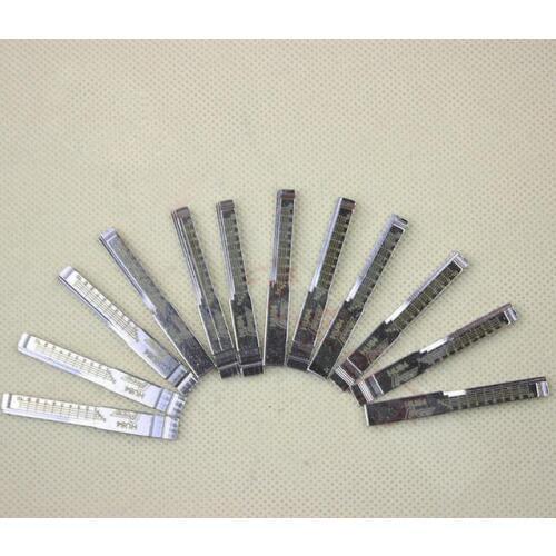 HU64 Engraved Line Key Blade For Benz Maybach Scale Shearing Teeth Cutting Key Blank 2 IN 1 (No 20)
