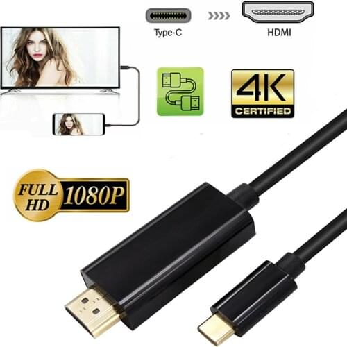 Type C To HDMI Cable USB C To HDMI Cable Converter 1.8m 4K USB 3.1 HD Extend Adapter For Macbook Samsung S8