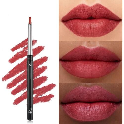 Pudaier Stereo Matte 17 Color Lip Pencil Automatically Decolorizing Eyeshadow, Eyeliner, Red Lipstick Makeup Cosmetic Gift