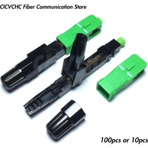 100pcs or 10pcs SC/APC Field Installation Connector Fast Connector for Drop Cable