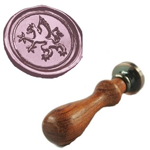 MDLG Vintage Cool Dragon Fire Custom Picture Logo Wedding Invitation Wax Seal Sealing Stamp Rosewood Handle Set