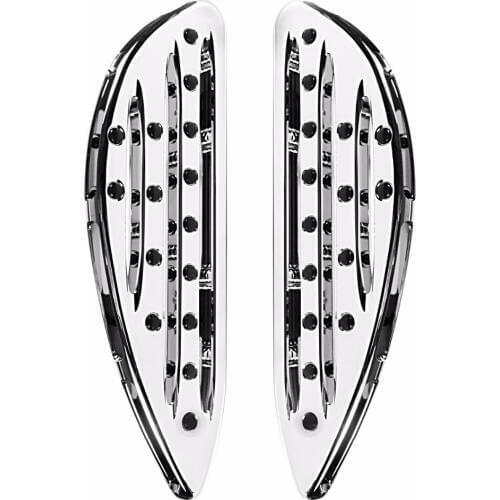 Motorcycle Chrome Foot Pedal Driver Front Floorboards Fit Harley Touring Dyna Softail Street Road Glide FLHX 1996-2018 Models