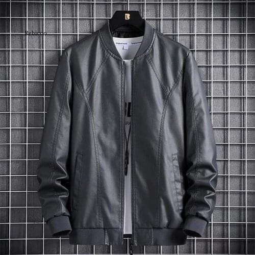 Men Faux Leather Jacket Motorcycle Mens Jackets Black Jaqueta De Couro Masculina Outwear Male PU Leather Coats