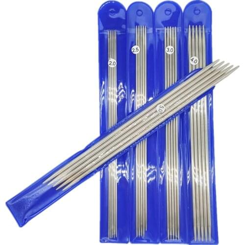 20Pcs/Set 25/35cm Double needle Straight Knitting Needles set Stainless Steel Crochet Hook DIY Sweater Weave Knitting Tools