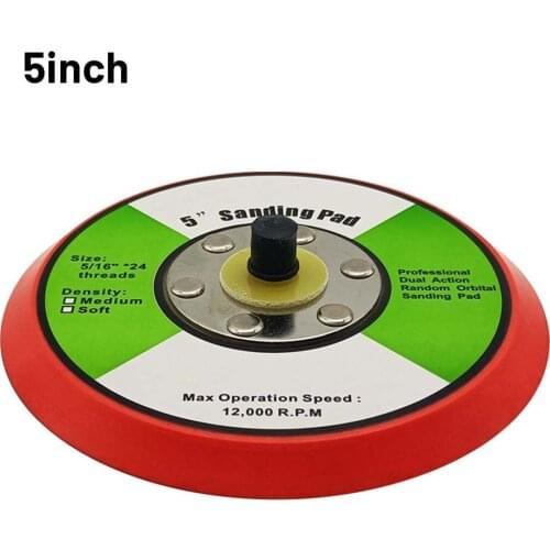 Professional 5" 125mm DA Orbital Sanding Pad Plate 5/16” Backing Plate Hook And Loop Sanders Disc Air Polishers