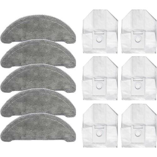 HOT！-11Pcs for Roidmi EVE Plus Robot Vacuum Cleaner Dust Bag Mop Cloth Cleaning Cloth Replacement Accessories Parts