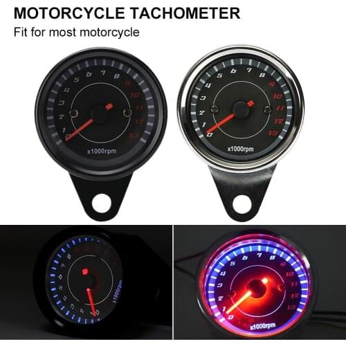 LED Backlight Motorcycle Tachometer Meter Tachometer Gauge Rev Counter 0-13000 RPM Digital Electronic Induction Instruments