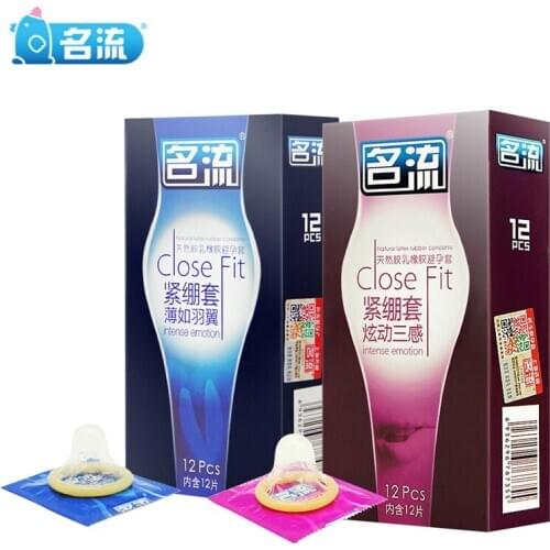 Mingliu 12pcs/lot Ultra Thin Close Fit Tight Condoms Intense Latex Kondom Safer Contraception Penis Sleeve Sex Toy For Men