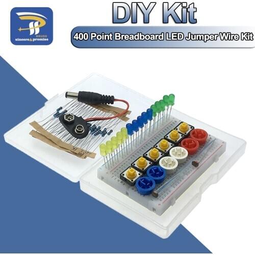 Smart Electronics Starter DIY Kit For Arduino Uno r3 Mini 400 Point Breadboard LED Jumper Wire Button With Case Box