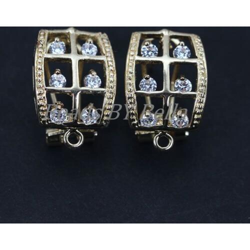 High Quality Fashion Earring Base DIY Jewelry Findings 50pairs/lot Gold Metal Iron Earring Clasps Hooks Free Shipping ABD059