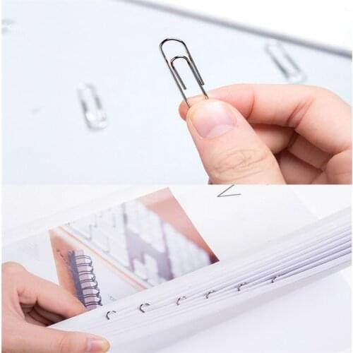 High Quality Silver Notebook Bookmark binder Paperclips Accessories Paper Clips Binding Office Stationary Supplies