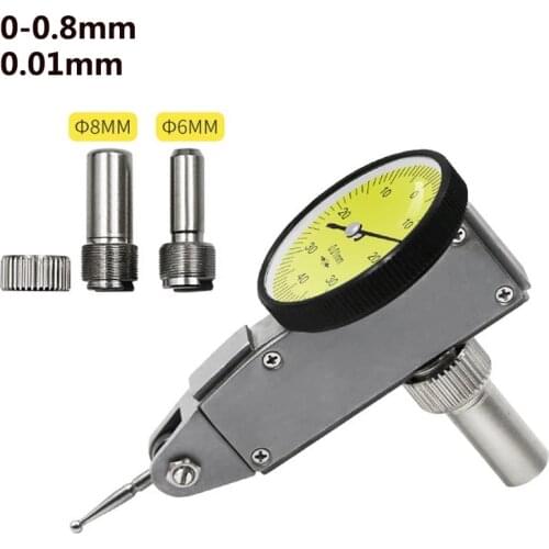 0-0.8mm 0.01mm Dial Test Indicator dial indicator Level Gauge Scale Precision Metric Dovetail Rails