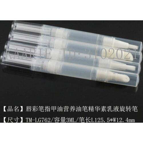 10/30/100pcs 3ml Empty DIY Makeup Rotating Pen Lip Gloss Cream /mascara/Eyelash Growth Liquid Tube Clear Teeth Whiten
